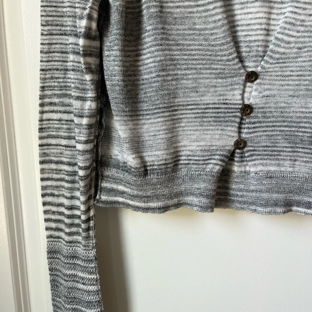 Lucky Brand gray striped cardigan size XS - Picture 6 of 6